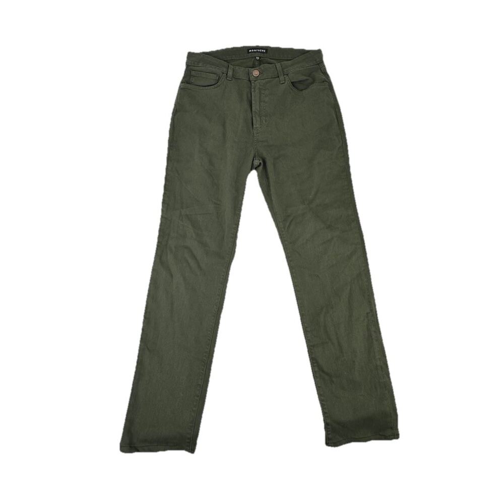 Monfrere Men's Size 34 Brando Slim Fit Jeans Pants Army Green 30” Inseam 56-12